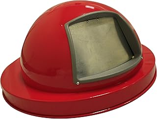 Ergode Outdoor Drum Cover | 5555RD-VV | Dome Top Lid for 55-Gallon Drum & EXP-52 Receptacles | Durable Steel | Powder Coat Finish