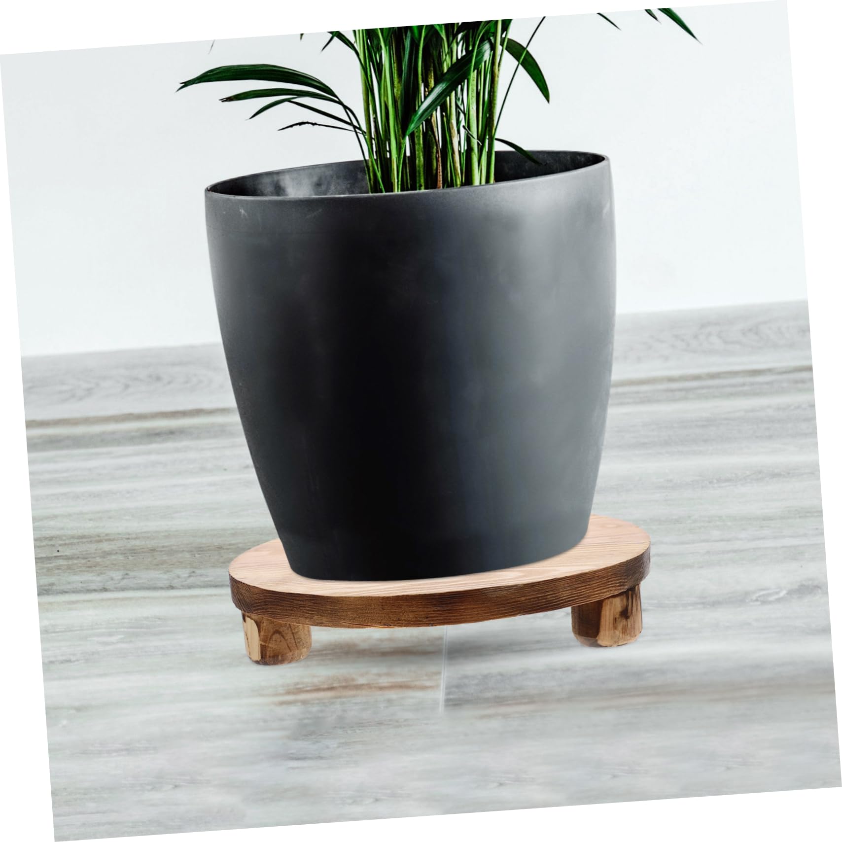 TOYANDONA Soporte de Madera Redondo Fácil Instalación y Reutilizable para Macetas Base Estable Adecuado para Plantas en Maceta Salón o Escritorio