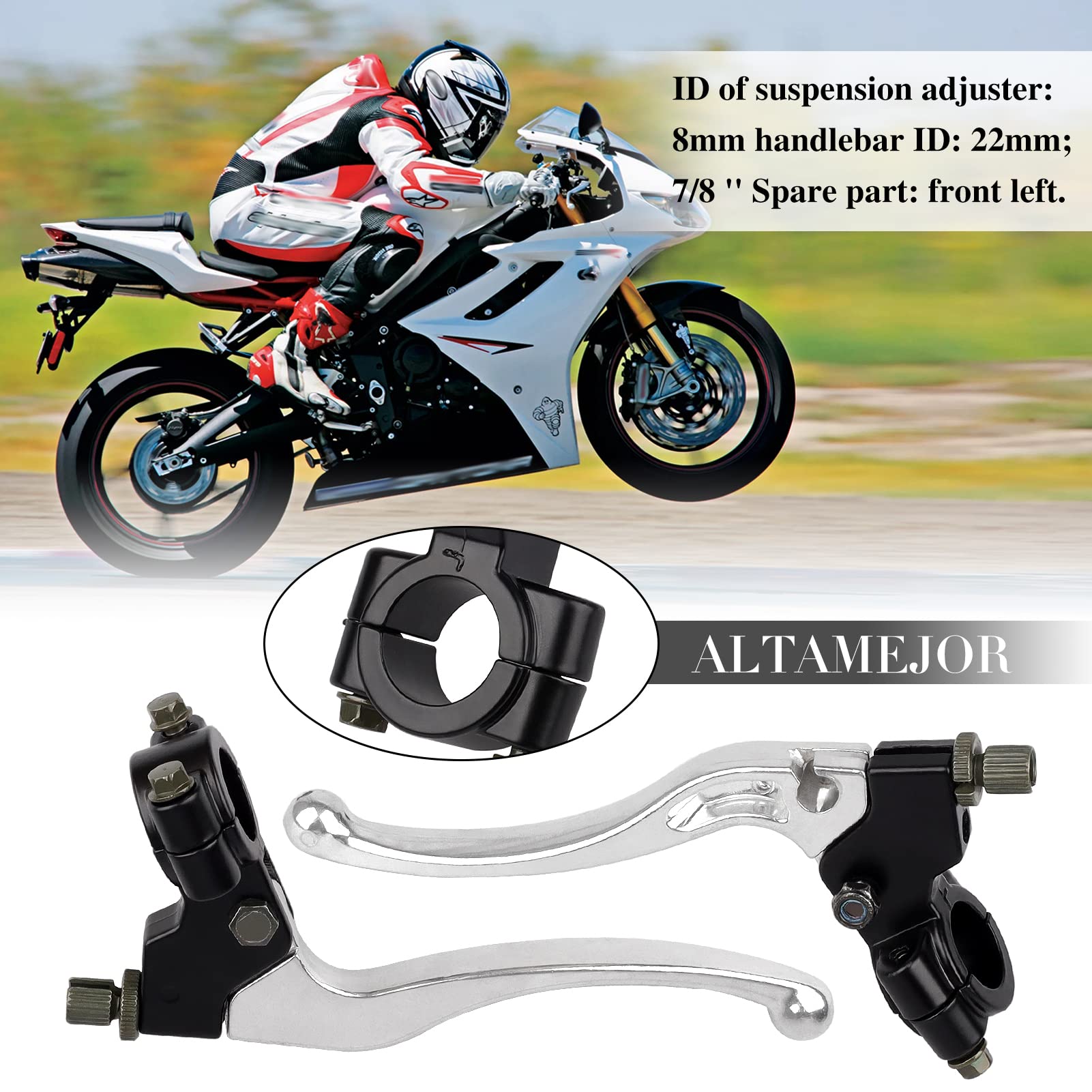 Altamejor moto anteriore sinistro frizione freno leva 50cc-125cc Dirt Pit Bike idraulico frizione cilindro 22mm 7/8 pollici