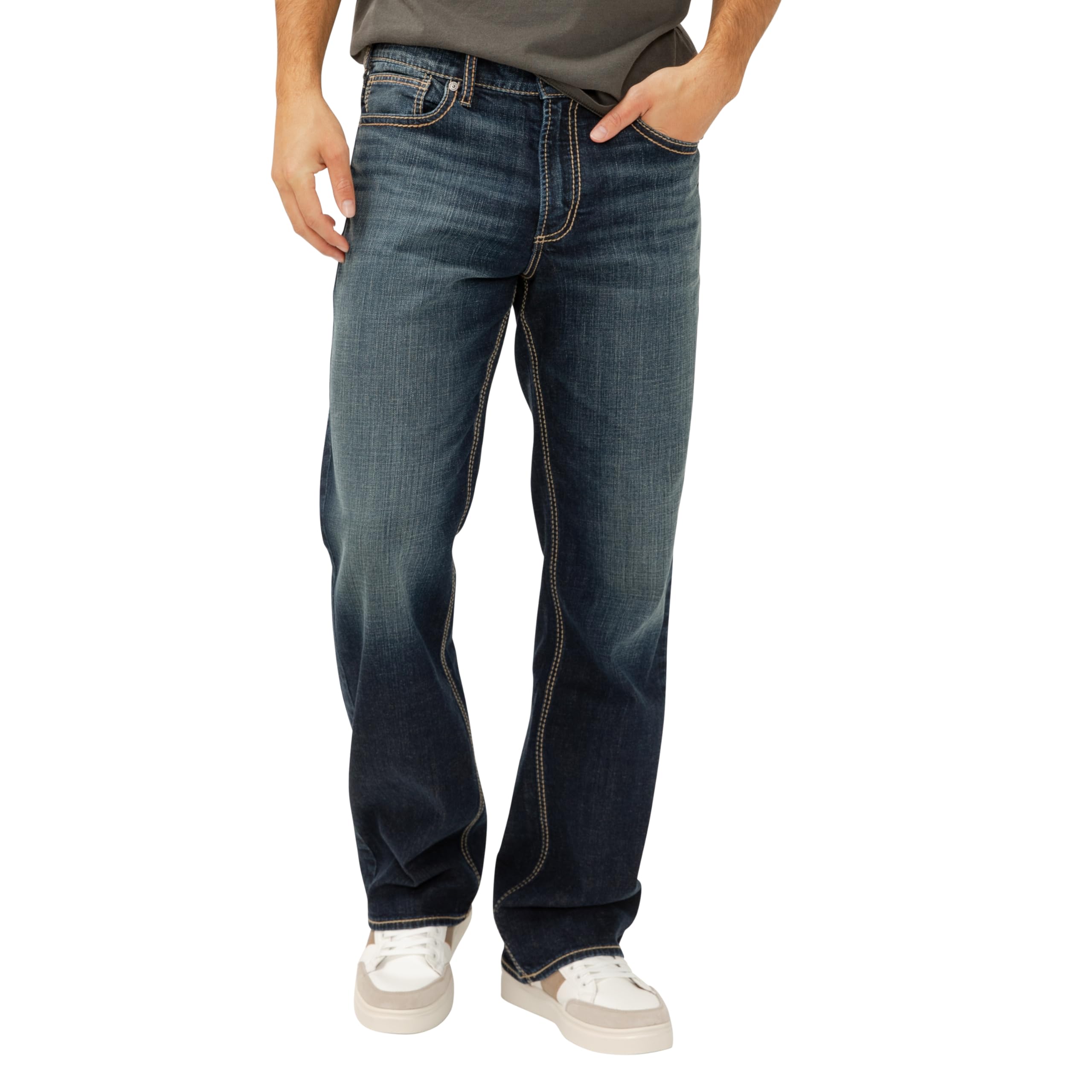 Silver Jeans Co. Men's Zac Relaxed Fit Straight Leg Jean - Legacy