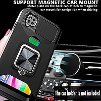 Vista 5 de Asuwish Funda compatible con Samsung Galaxy A22 4G de 6.4 pulgadas y protector de pantalla de vidrio templado, soporte para tarjetas, funda delgada