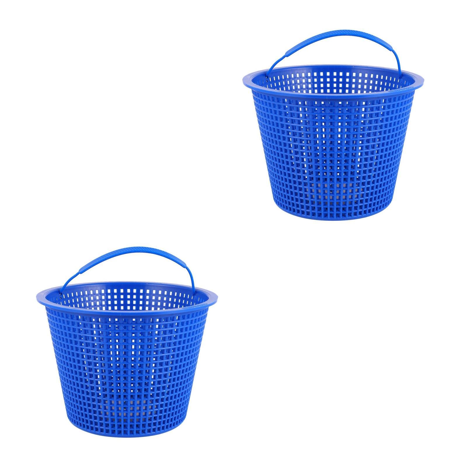 HEMOTON Lot de 2 Paniers de Rechange Bleus pour Écumoire de Piscine, pour Le Retrait Et Le Nettoyage des Feuilles Et Débris.