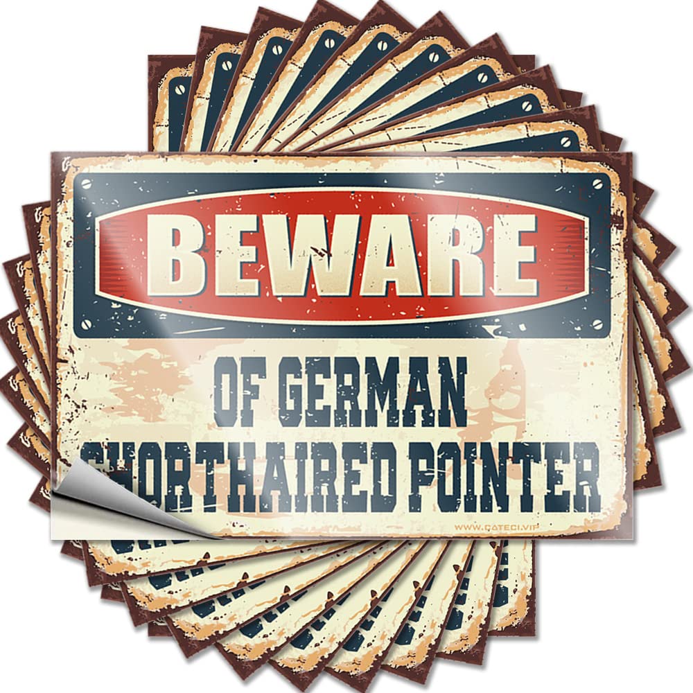 Bumper Home Easy Apply | Beware of German Shorthaired Pointer Southern Bottle Peel and Stick(8X12CM)