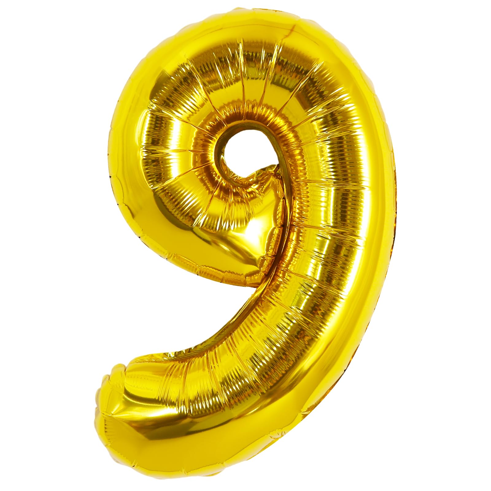 TONIFUL 16 Inch Gold Number 9 Balloon for 9th Birthday Party Decorations