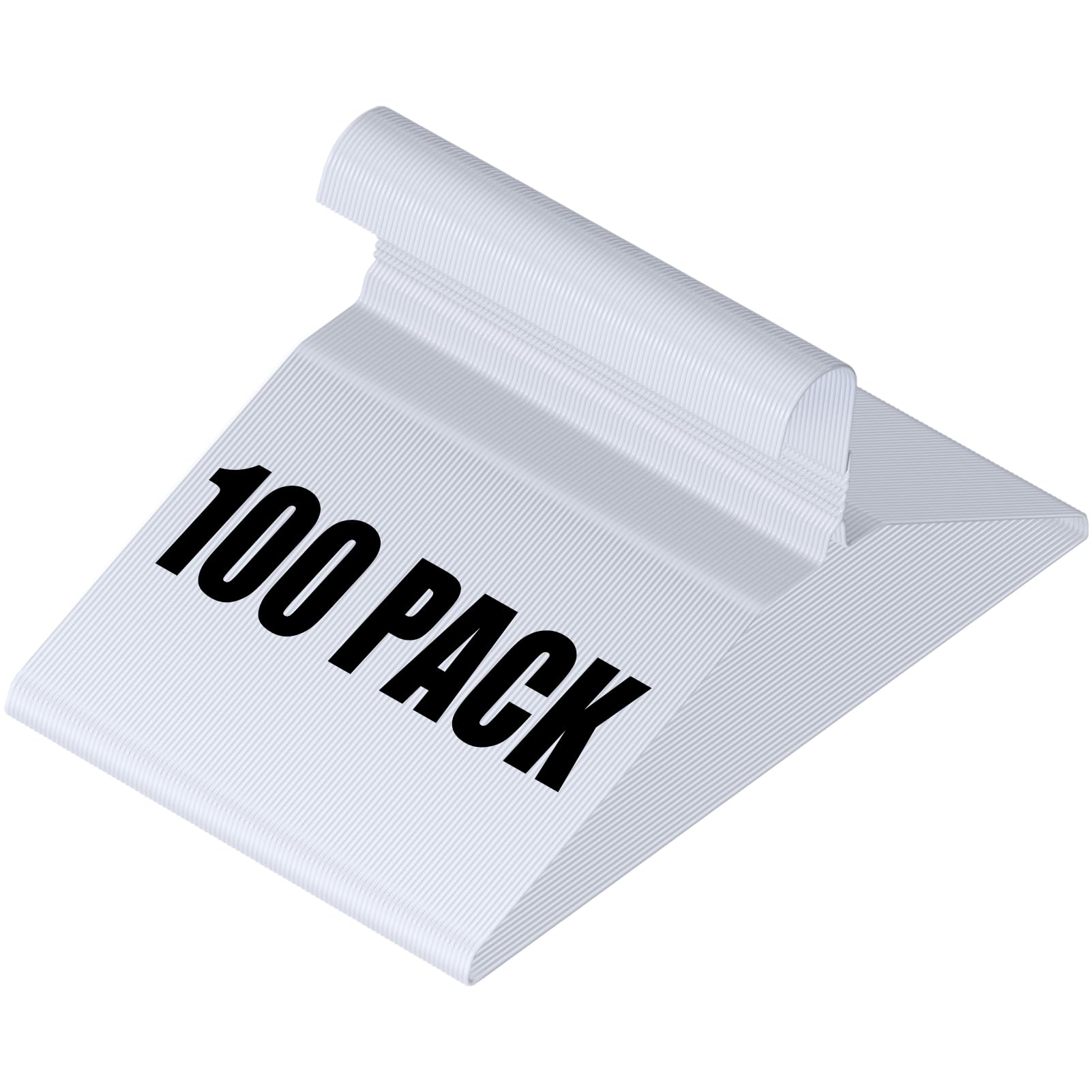 Cintres en métal robustes blancs de 40,6 cm peu encombrants pour placard et pantalons