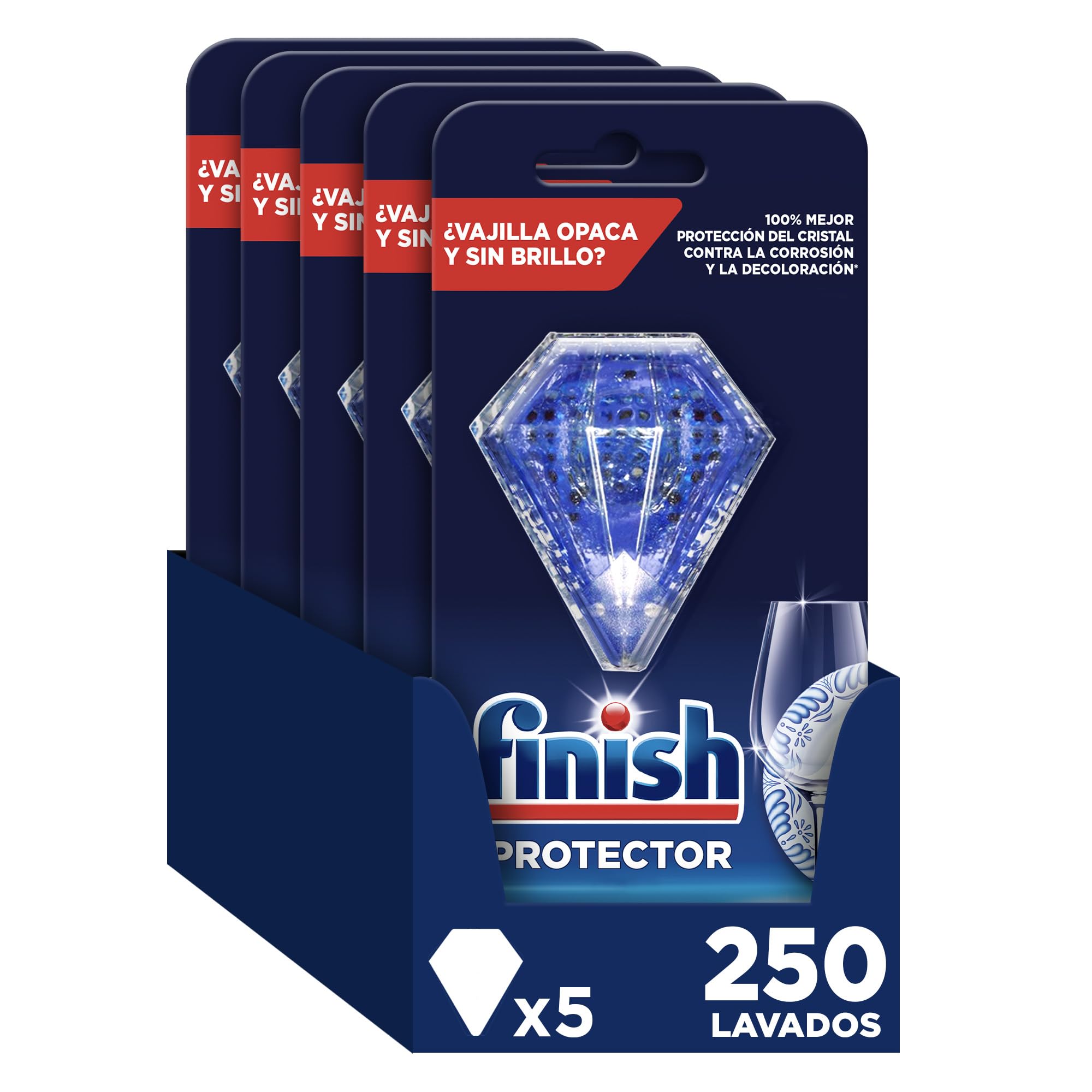 FINISH Lot de 5 Protectors Anticalcaire Protecteur Lave-​Vaisselle anticorrosion de la Vaisselle
