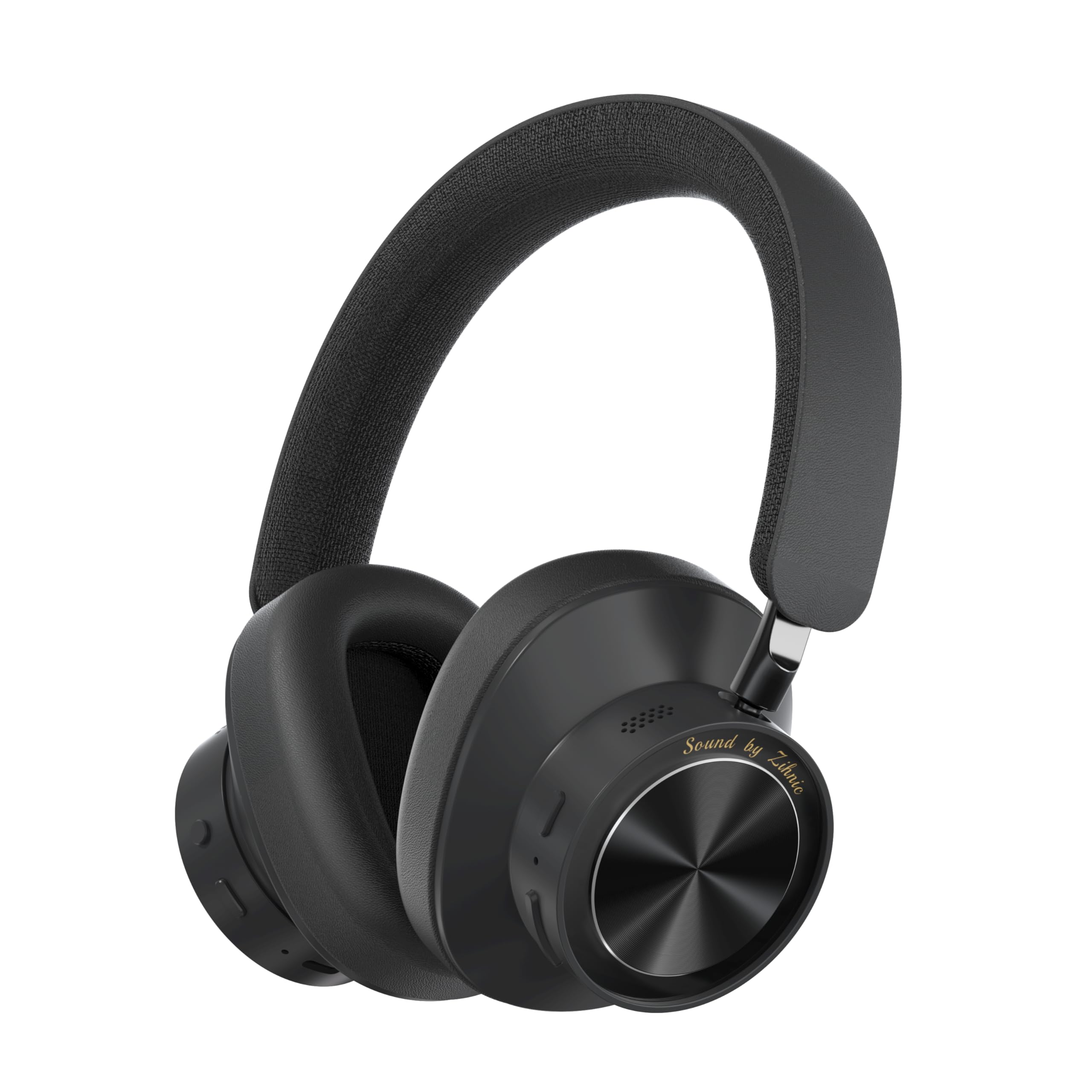 ZIHNIC Active Noise Cancelling Headphones, 40H Playtime Wireless Bluetooth Headset with Deep Bass Hi-Fi Stereo Sound,Comfortable Earpads for Travel/Ho : ZIHNIC Bluetooth 5.3 Noise Cancelling Headphones, Over