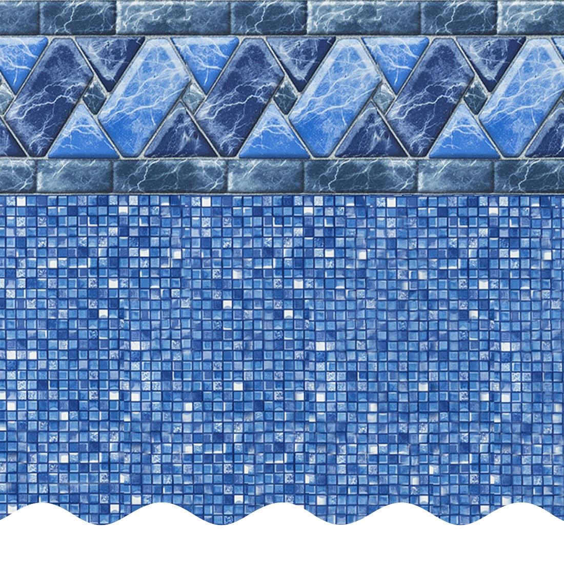 Smartline 18 ft Round Swimming Pool Liner | Stone Harbor | Unibead Style | 52 Inch Wall Height | 20 Gauge Heavy Duty Virgin Vinyl | Designed for Steel