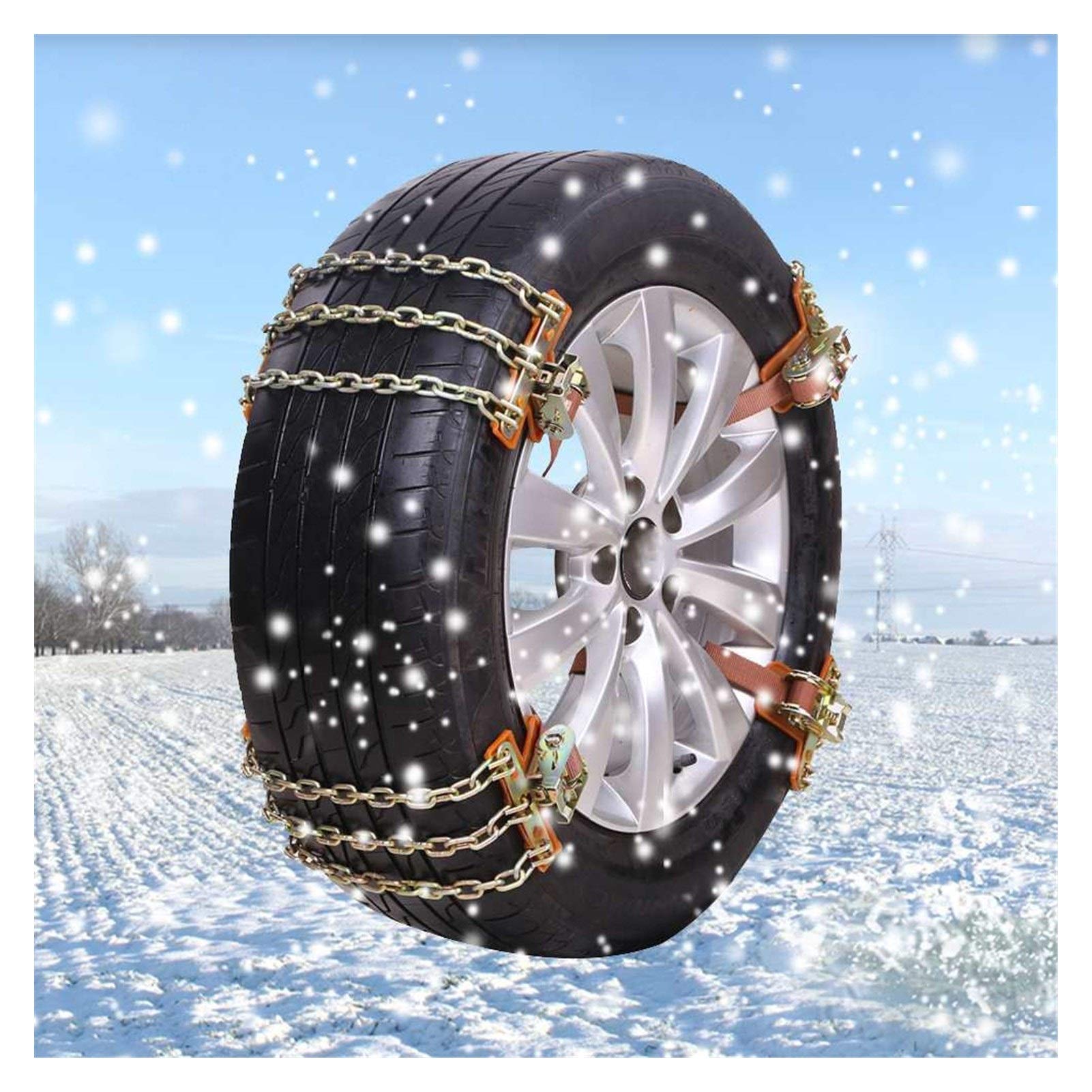 Chaînes à Neige Anti-Dérapantes En Acier - Traction Maximale Pour Voiture Sur Glace Et Neige