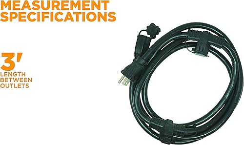 Miniatura 7 de Cable de extensión de Woods 3130143STW bloque de energía de tres fuentes