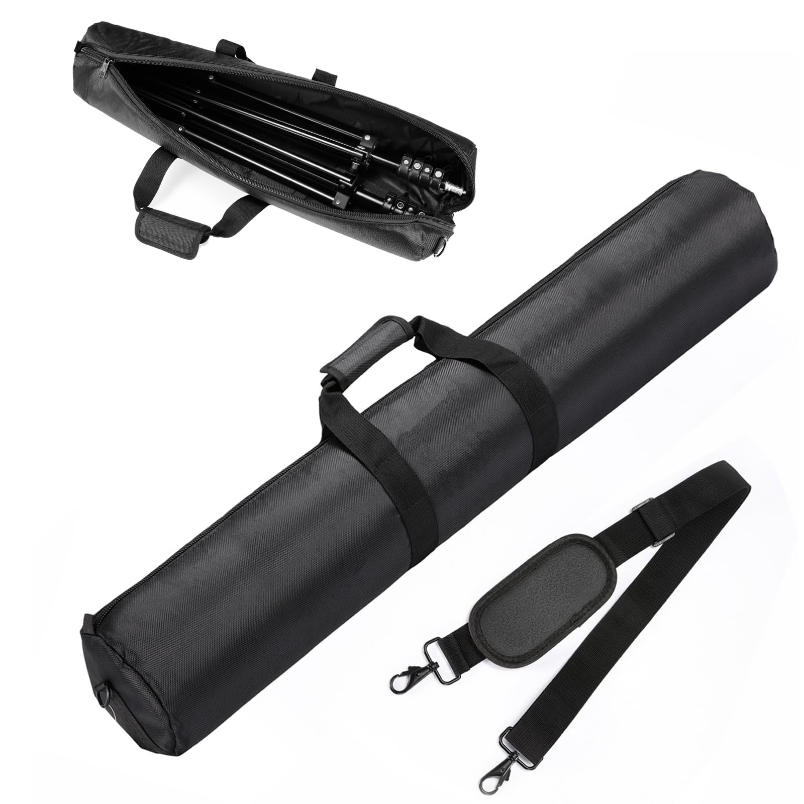 Torba Na Statyw 100 cm, Wodoodporna Oxford, Wyściełana z Paskiem, Przenośne Etui Transportowe do Fotografii Studyjnej, Jednonożny Statyw, Mikrofon, Drążek Namiotowy (100cm)