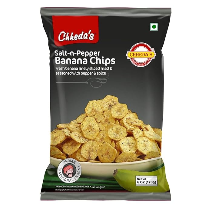 Buy Chheda's Salt N Pepper Banana Chips Crispy Banana Chips Mari Kela Wafer Indian Namkeen