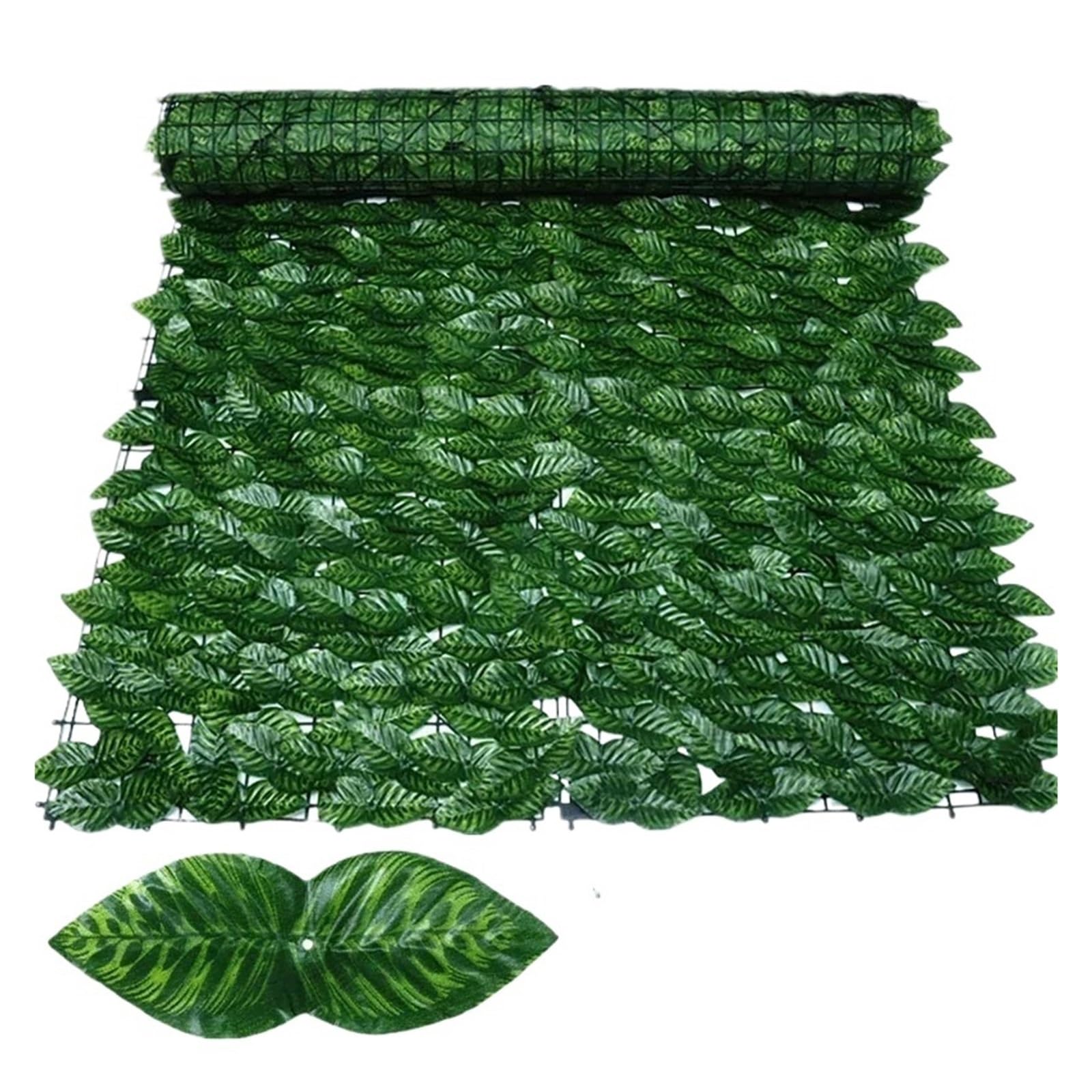 Artificial Leaf Privacy Fence Screen Fake Hedge Panels Balcony Ivy Leaves for Wall Garden Patio Decor(WL-CY-BM,50X300CM)