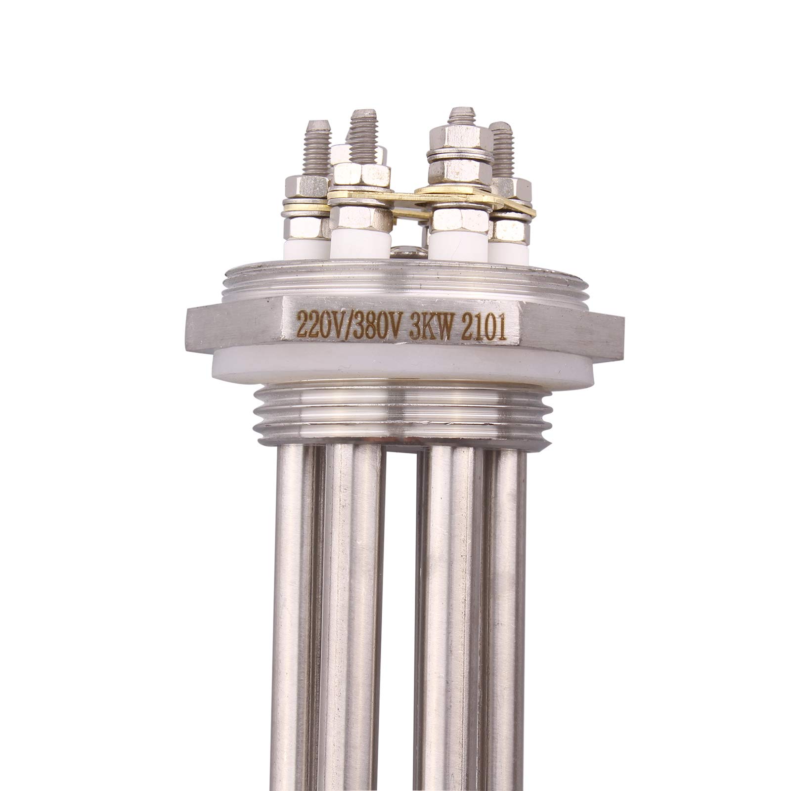 Elemento Riscaldante Elettrico 3000W DERNORD - Flangia BSP 1.25 Pollici, Acciaio Inox Per Scaldabagno - Foto 2