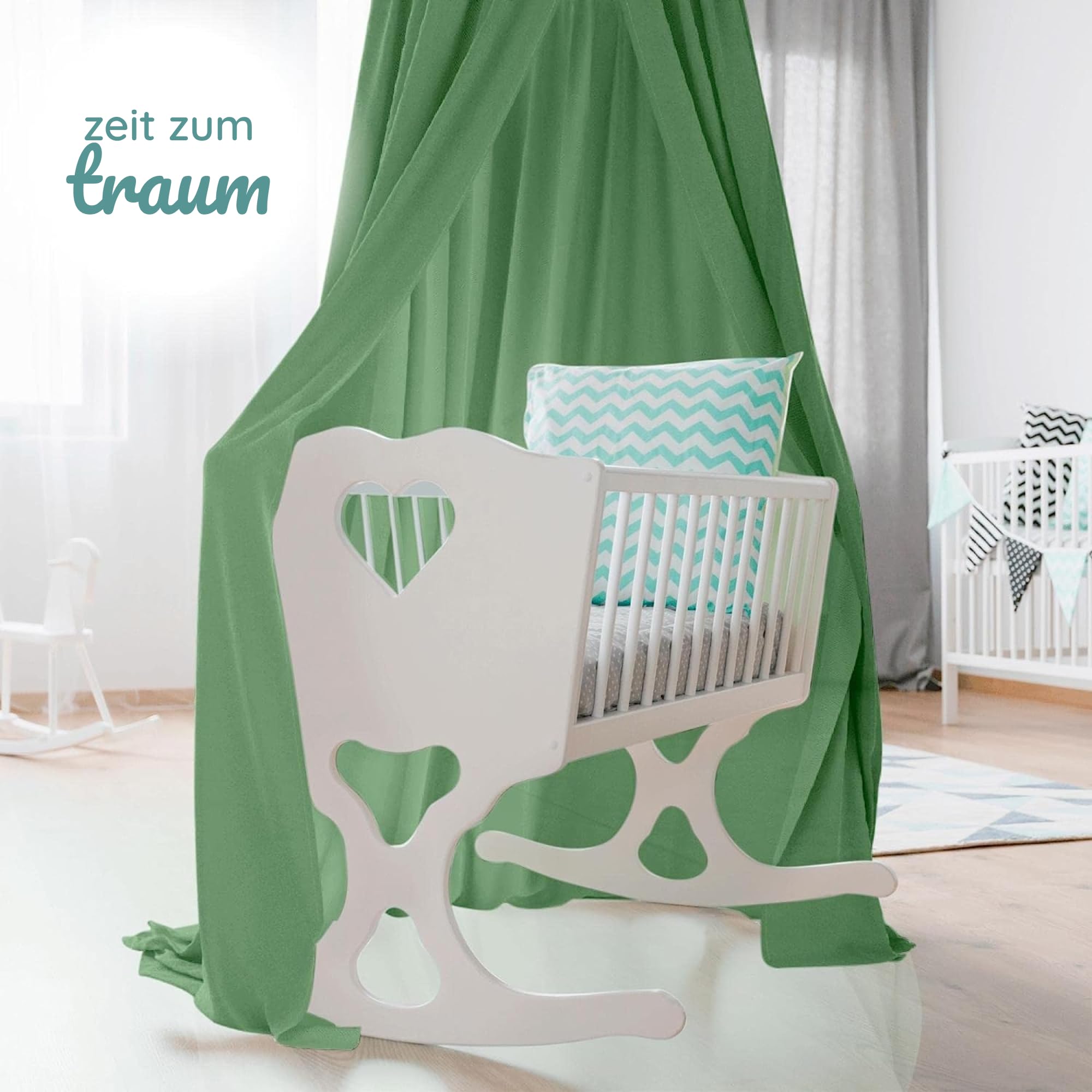 BearTop Baldaquin Chambre D'Enfant Gris - Coton Doux, Anneau Stable, Sans Percer - Idéal Bébé Fille Garçon