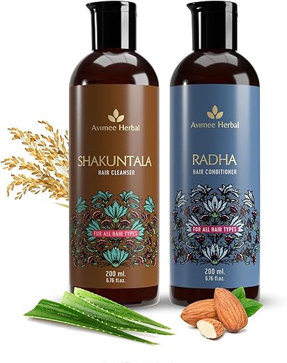 Avimee Shakuntala Hair Cleanser (200ml) + Radha Hair Conditioner (200ml) Hair Care Combo