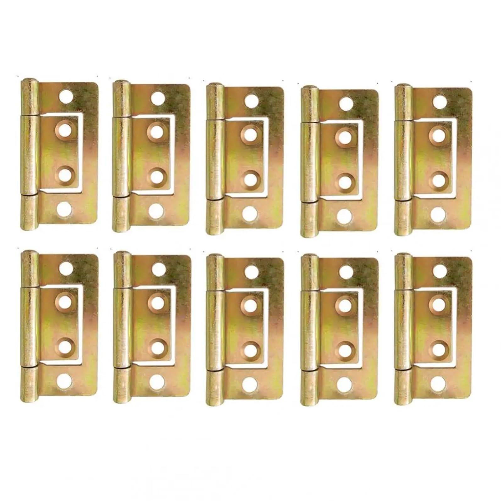 Kdhcvkz Brass 10Pcs 38X21mm Vintage Hinge 4 Hole Wooden Hinge(Brass)