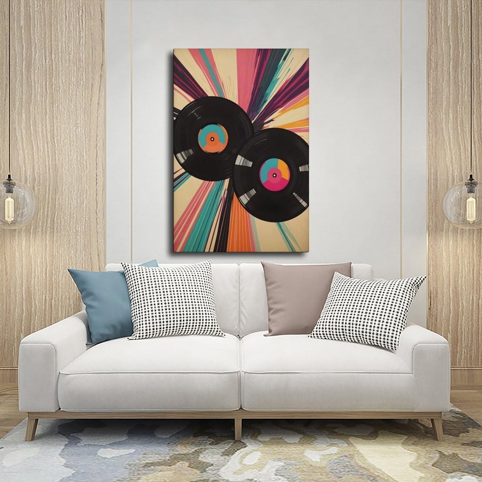 Poster su tela con musica pop art, decorazione per camera da letto, ufficio, camera da letto, regalo, 50 x 75 cm