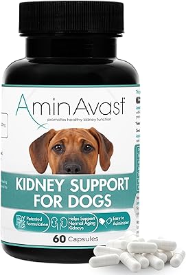 AminAvast Dog Kidney Supplement - Supports Natural Kidney Function - Promotes Health & Vitality of Aging Kidneys - Pet-Friendly, 1000mg, 60 Capsules.