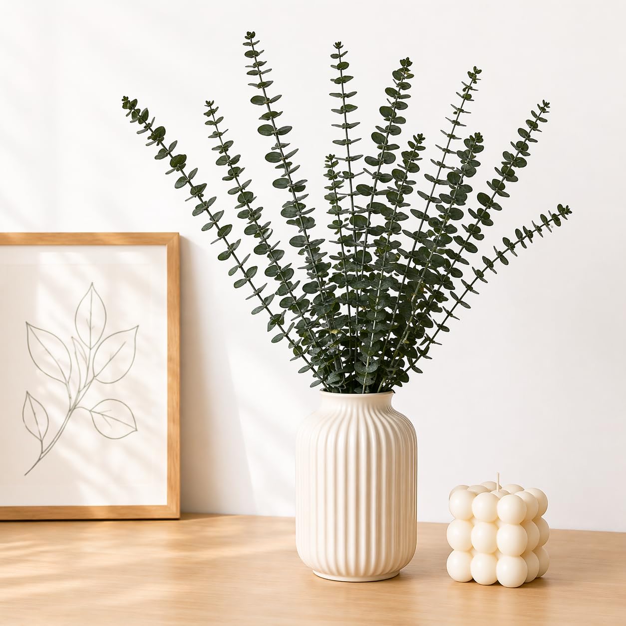 bouquet d'eucalyptus préservé (vert)