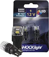 Par Lâmpada Led T10 Pingão 12v 6000k Branca Luz Freio Farol