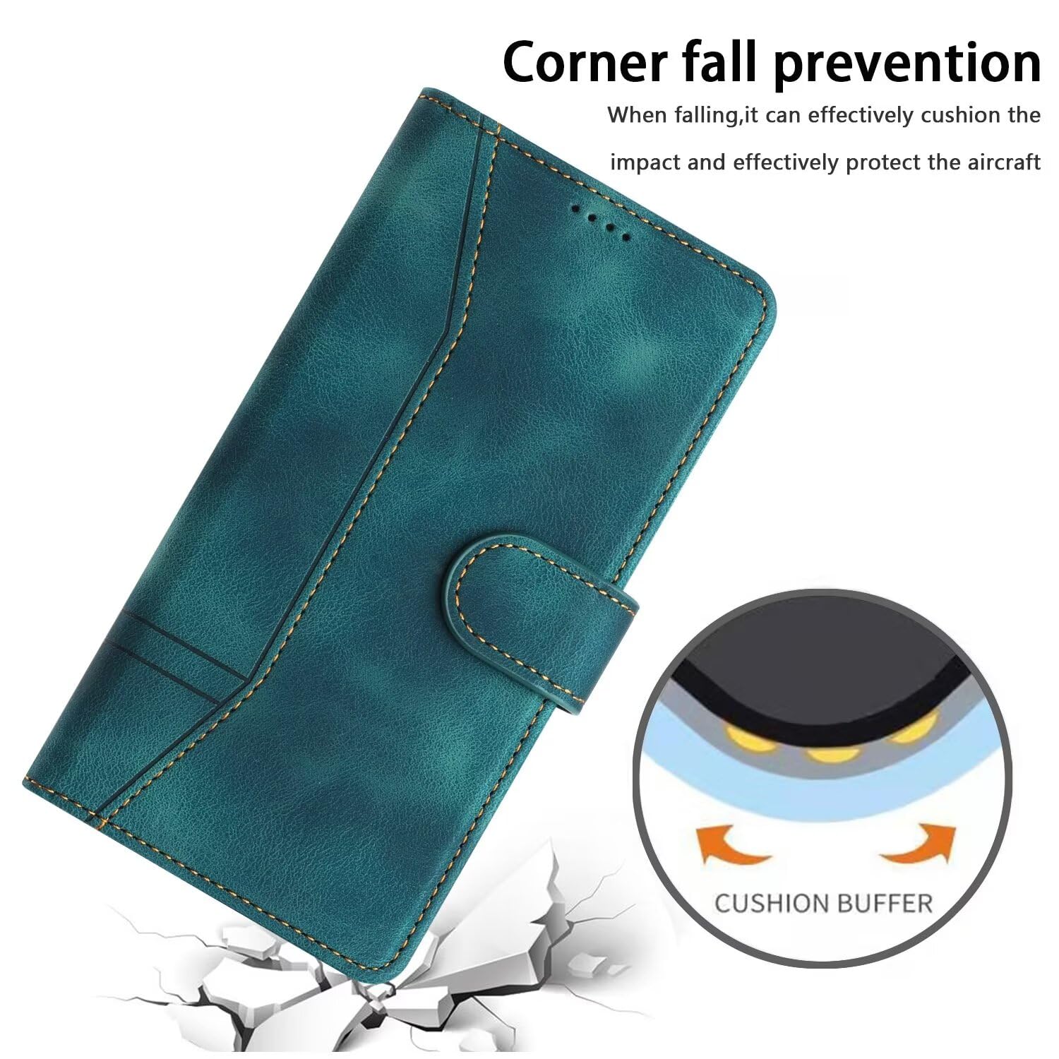 FERLAN Cover A Portafoglio Per Xiaomi 14 Ultra - Custodia In Pelle PU Verde Con 9 Slot Carte E Tasca Cerniera - Flip Magnetica