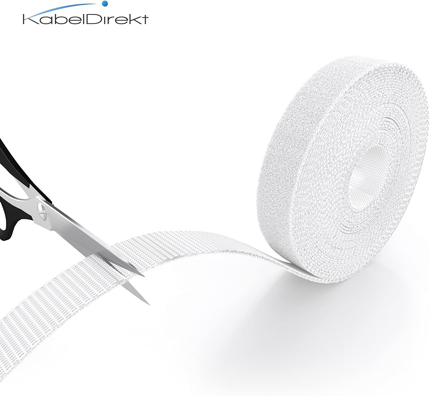 KabelDirekt – 12,5 mm x 5m Fascette Fermacavo (con micro ganci, fibre sintetiche, lunghezza regolabile individualmente, per disposizione, raggruppamento dei cavi),