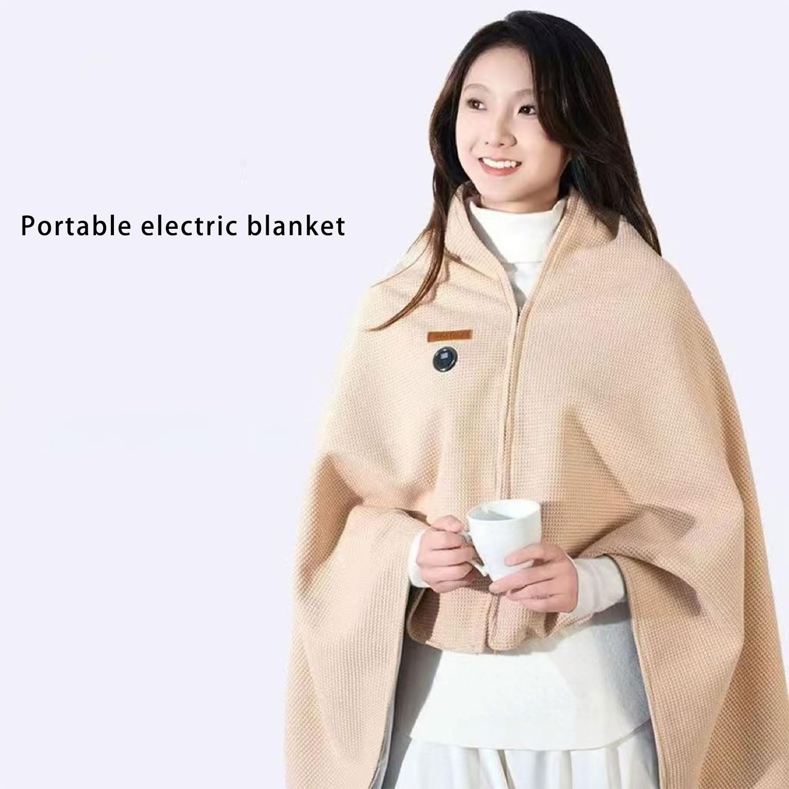 Sciarpa Riscaldata Elettrica Avvolgere Con 3 Livelli di Calore Regolabile E Alimentatore USB Integrato Tessuto Morbido Comodo