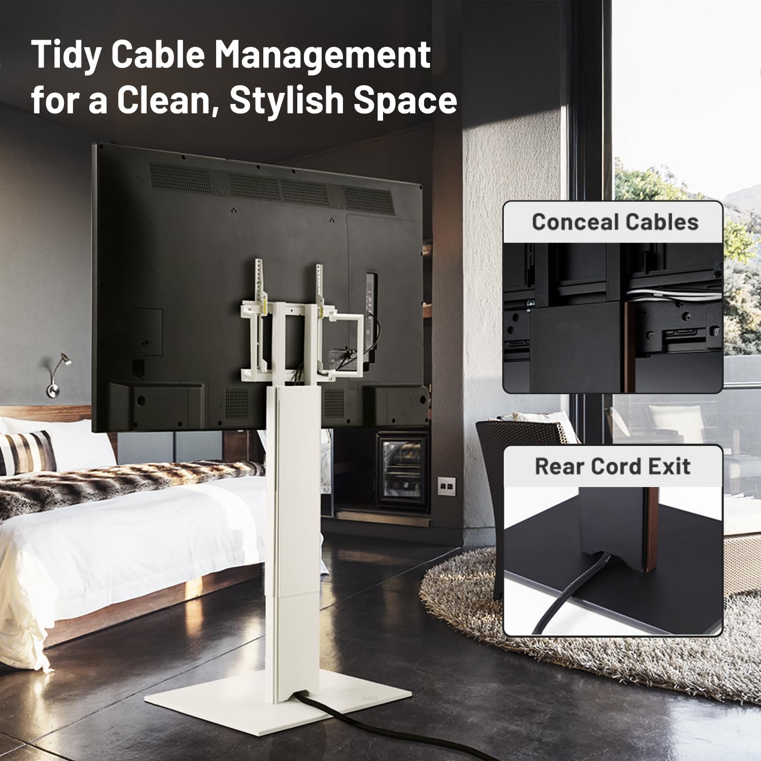 Amazon.com: WALL V5 High Type | Minimalist Rolling TV Stand for 32