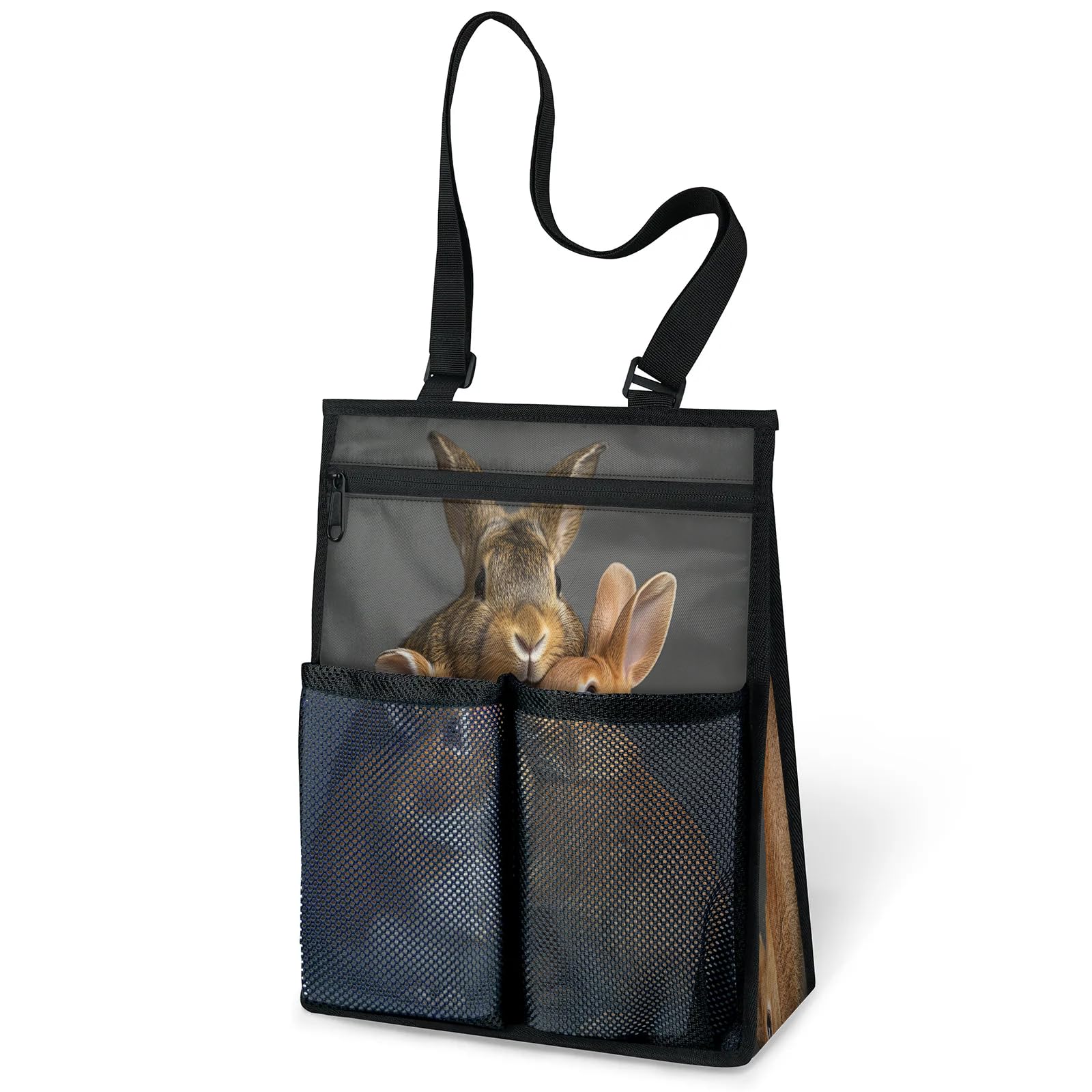 Ourtheme Guinea Pigs Bunny Portable Shower Bag for Travel Gym Camp Beach Tote Shower Caddy Bags Hanging Toiletry