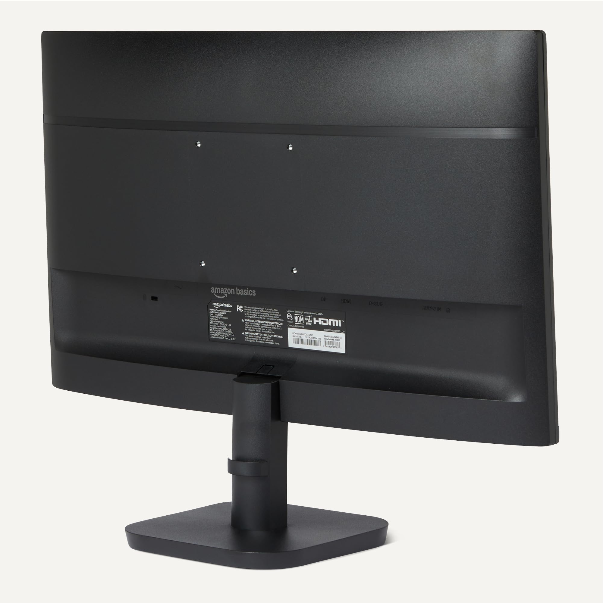 Amazon Basics 23.8-inch Computer Monitor 120 Hz, FHD 1080P, HDMI, DP, VGA, VESA Compatible for Office,Home, Black — view 3