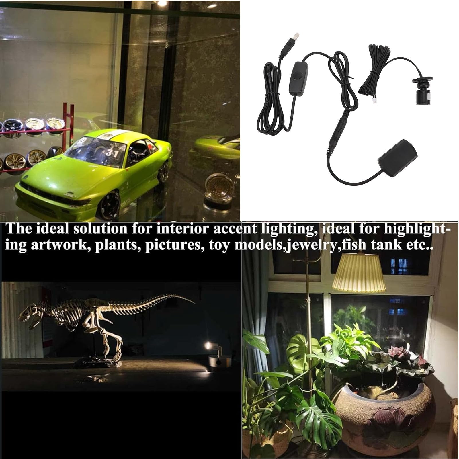 Amazon.co.jp : 5個ミニLEDスポットライトジュエリーショーケース