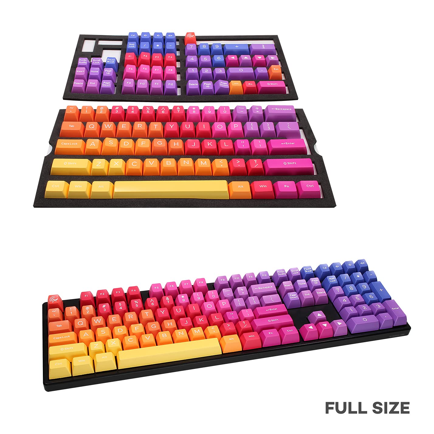 Ducky Afterglow SA Keycaps 108 ABS Doubleshot Set for Ducky Keyboards