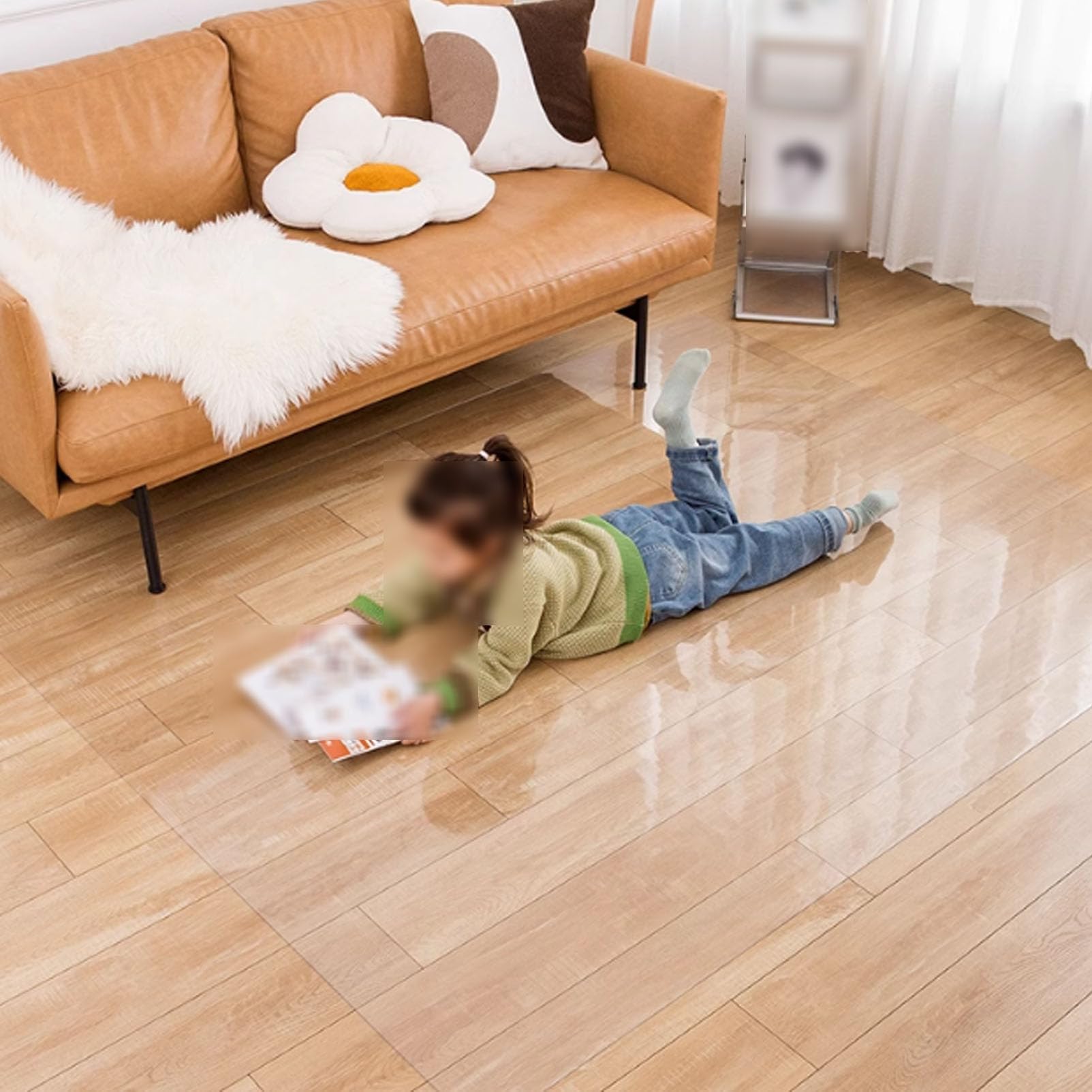 PVC Alfombra Silla Oficina,Dining Chair Mat,Transparente Tapete Antideslizante para Parquet Protector Suelo Silla Oficina,Personalizable Tamaño (Transparent,2mm,120x250cm)