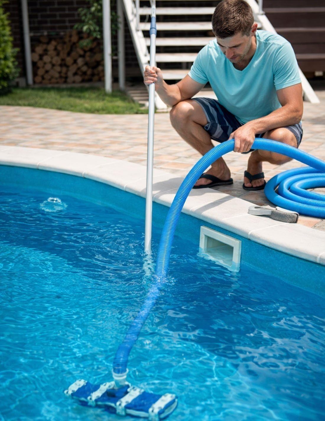 JARDIN202 - Manguera Flotante para Piscina Limpiafondos, 2 terminales de 38 mm de diametro – Flexible - Largo de 8m, 10m, 12m, 15m y 30m | 8m