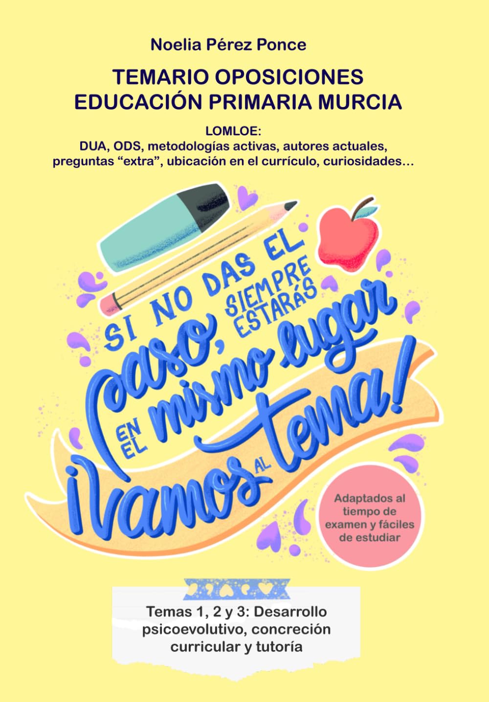 TEMARIO OPOSICIONES PRIMARIA MURCIA: Temas 1, 2 y 3: Desarrollo psicoevolutivo, concreción curricular y tutoría