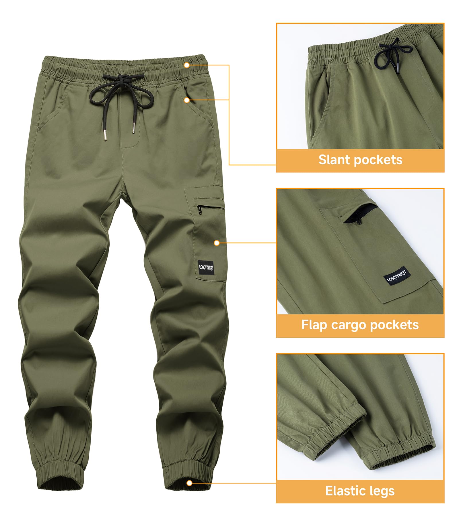 YoungSoul Pantaloni Bambini e Ragazzi, Joggers con Elastico in Vita Skinny mimetici Stile Cargo