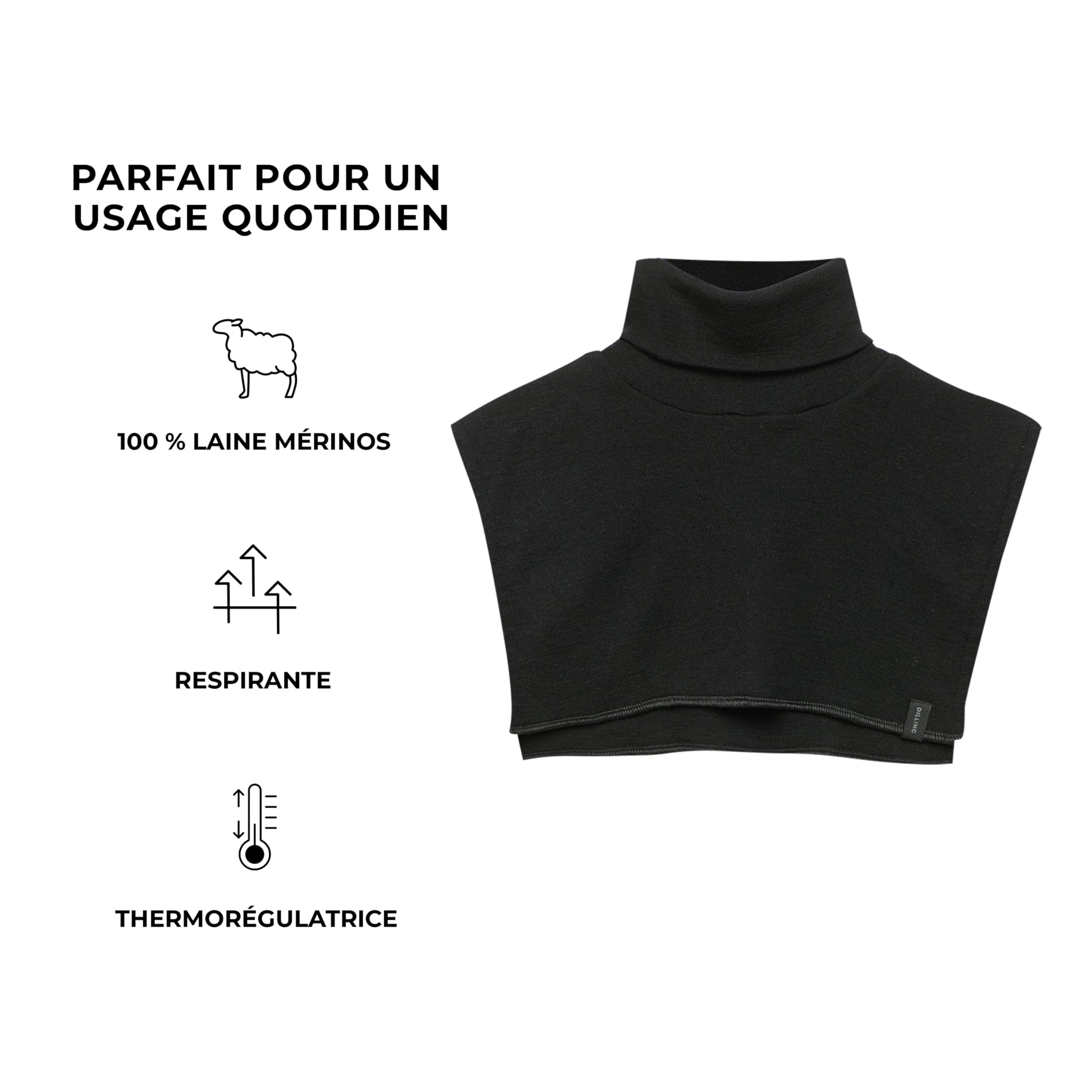 DILLING Cache-cou en laine mérinos pour femme
