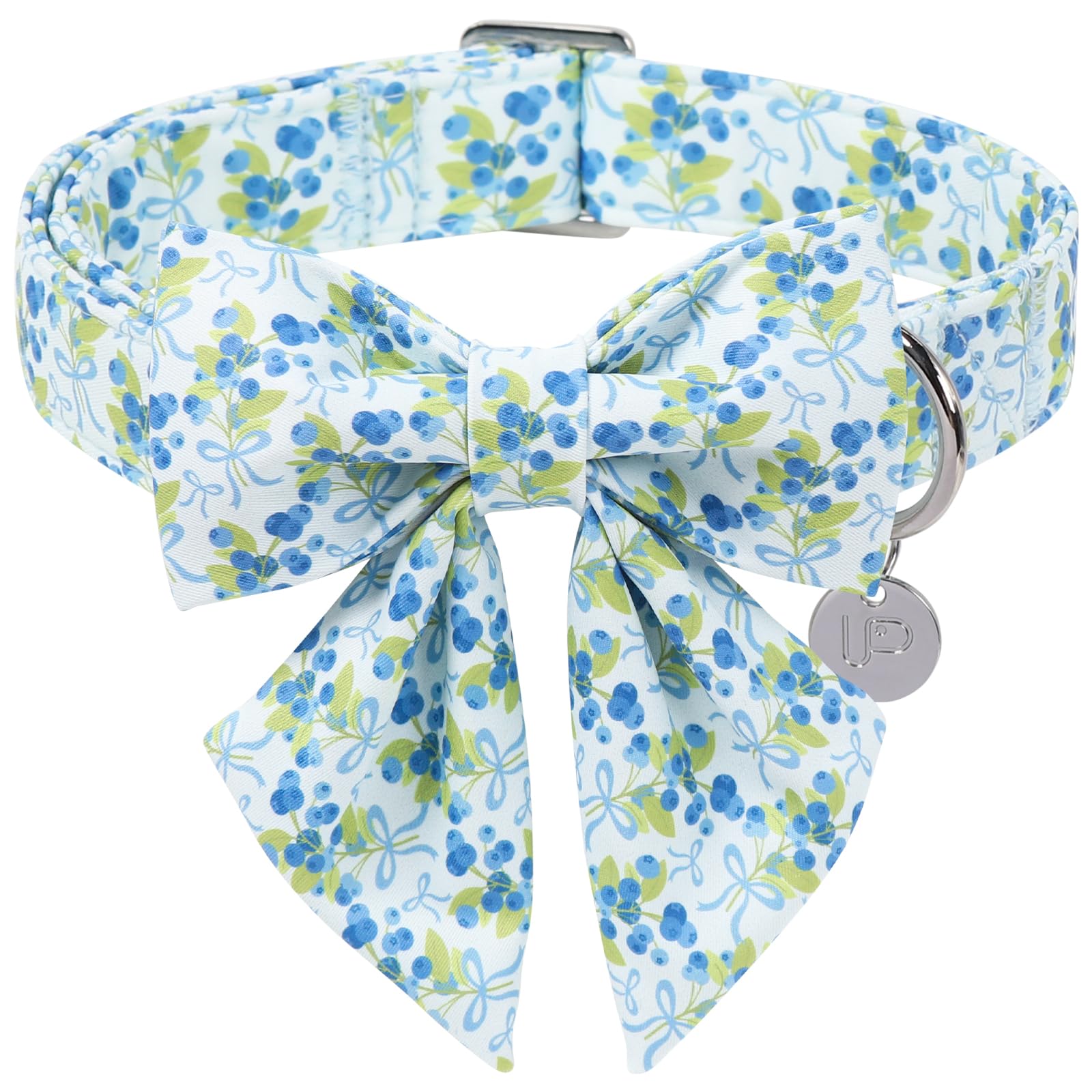 Collier pour chien printemps et été avec nœud papillon, collier réglable pour fille et garçon, collier papillon bleu printemps pour chiens, XS