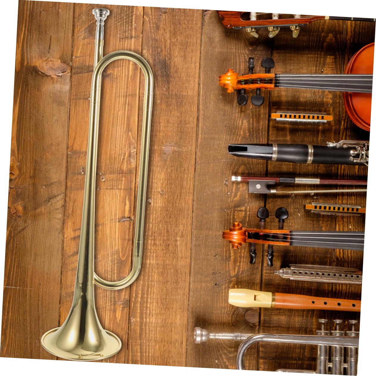 UPKOCH Tromba Per Principianti Per Bambini Tromba Musicale Giocattolo Strumento A Fiato Per Ragazzi E Ragazze Robusta Costruzione in Metallo Giocattolo Educativo Per La Musica Precoce