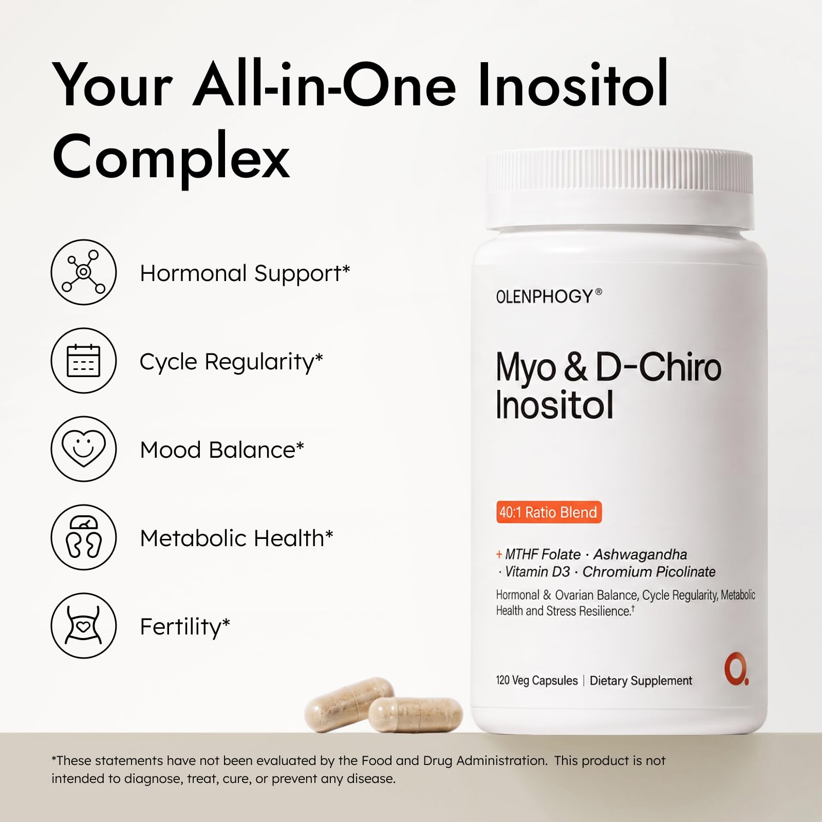 Myo Inositol & D-Chiro Inositol, 6-in-1 Inositol Supplement for Women — Amazon image 2