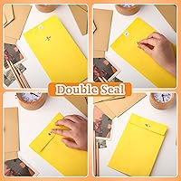 Vista 3 de Colarr 300 sobres de cierre de 6 x 9 pulgadas, sobres de manilla de 28 libras, cierre resistente y cierres engomados, sobres de catálogo de papel