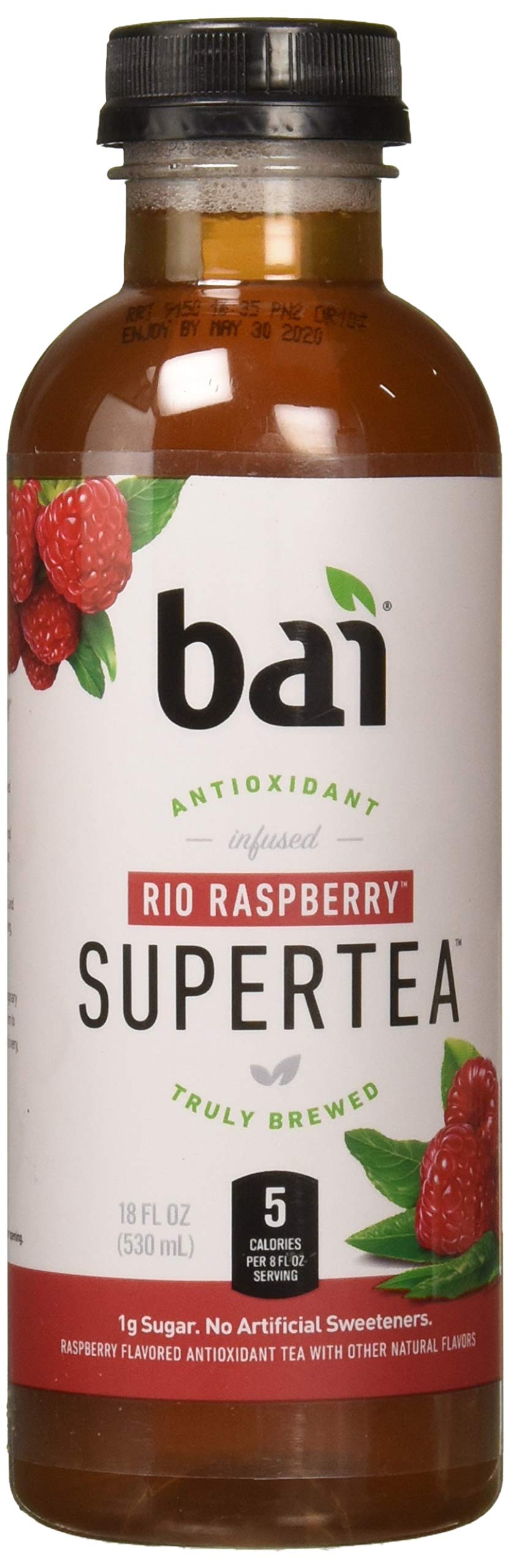 BAI Antioxidant Infusion, Rio Raspberry Tea Liquid Prepared Iced Tea, 18 Fl Oz