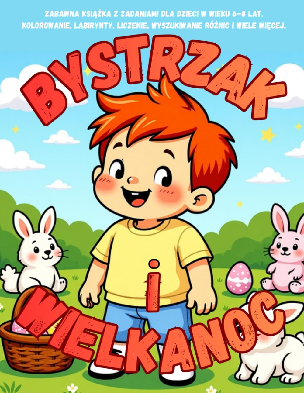 Bystrzak i Wielkanoc: Zabawna książka z zadaniami dla dzieci w wieku 6–8 lat. Kolorowanie, labirynty, liczenie, wyszukiwanie różnic i wiele więcej. (Przygody Bystrzaka)
