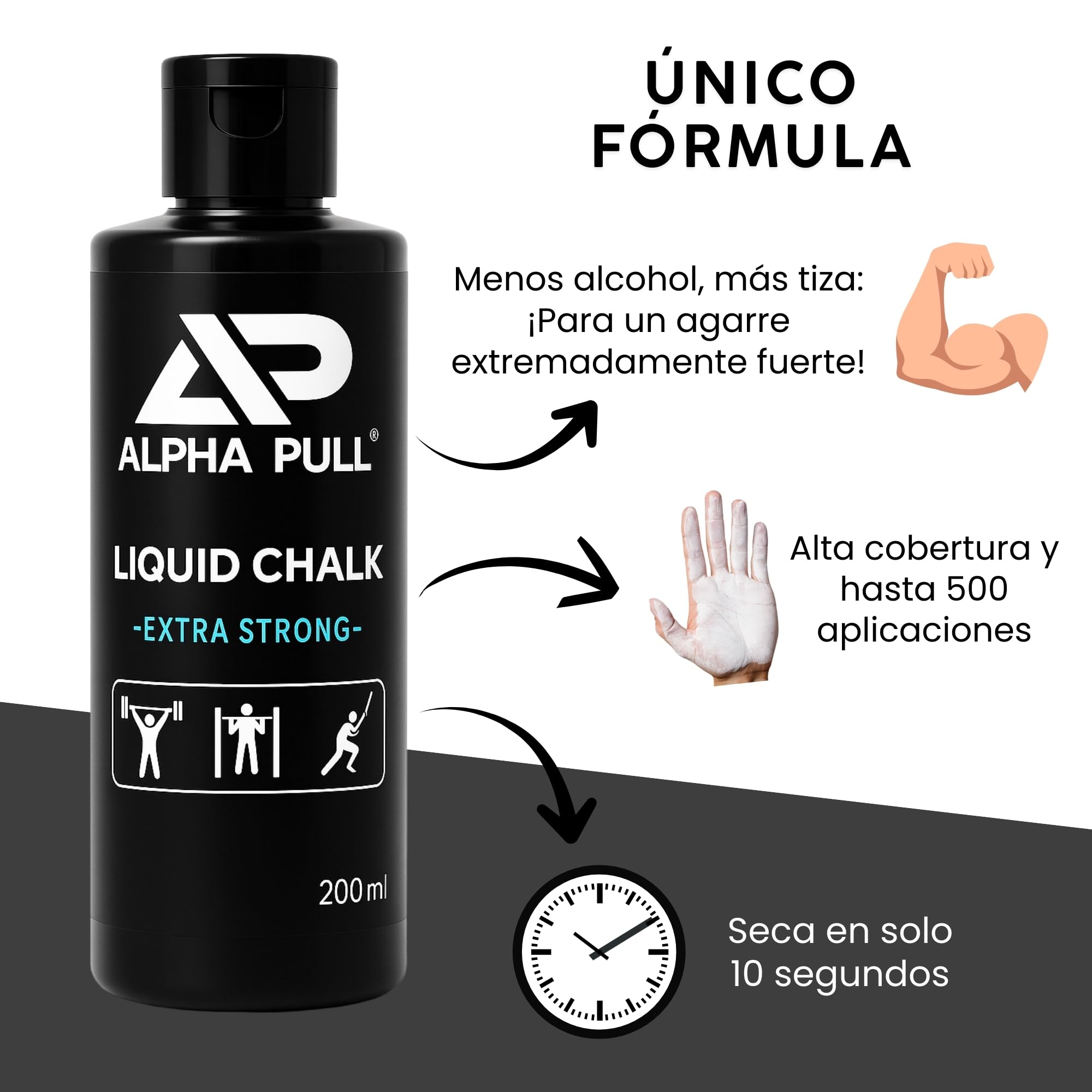 Magnesio Líquido Tiza Líquida Escalada Calistenia Gym Halterofilia Padel Manos