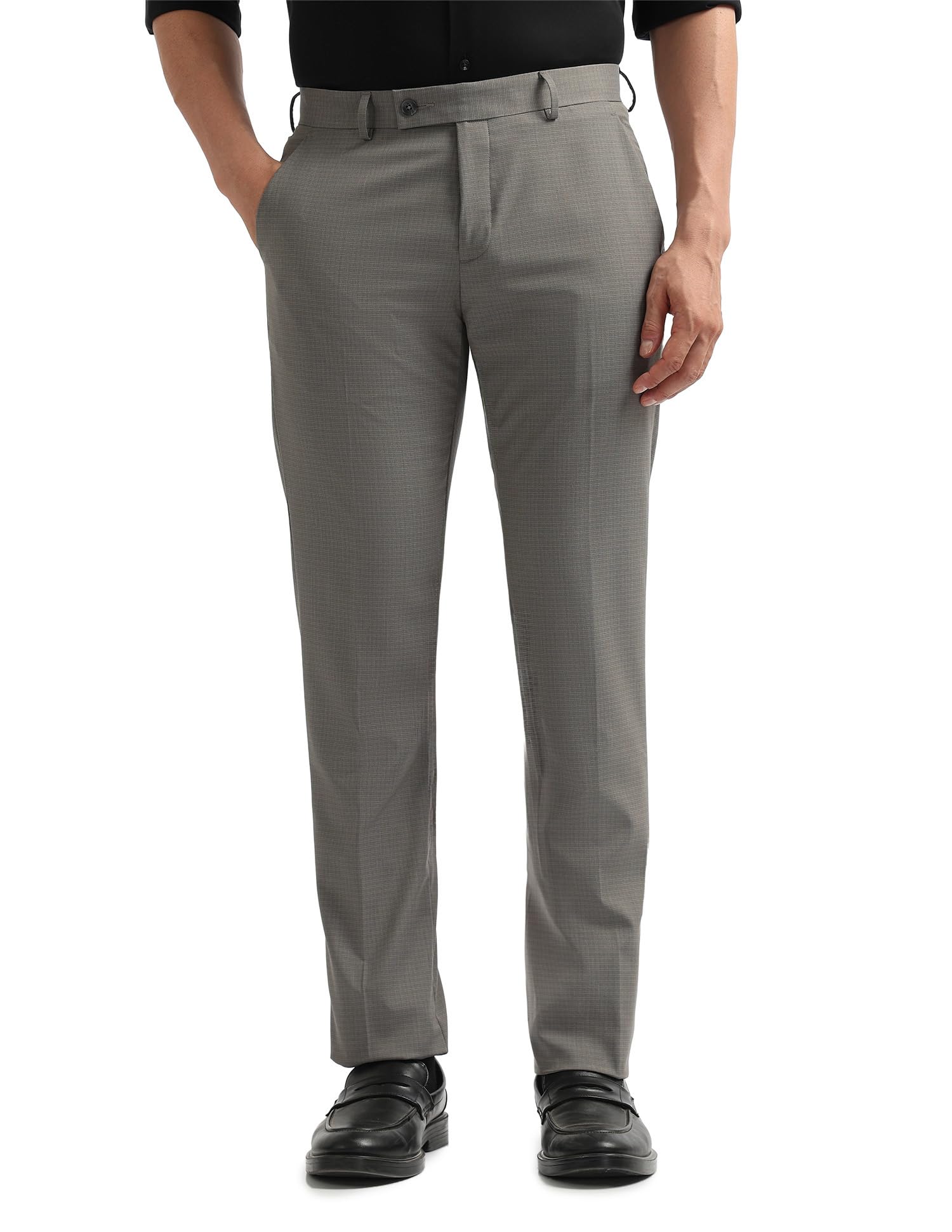 arrow Men Grey Formal Trouser_ARAEOTR2129-picture-11