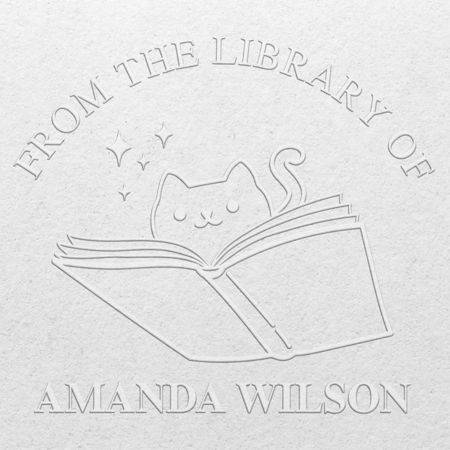 Custom Library Embosser (Insert Only) - Style 053 - Great for Customizing Books, Ex Libris, Personalized Journals and More.