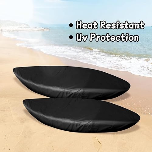 Miniatura 5 de Funda de kayak 420D impermeable, resistente a los rayos UV, para almacenamiento en interiores y exteriores, cubierta de almacenamiento de kayak,