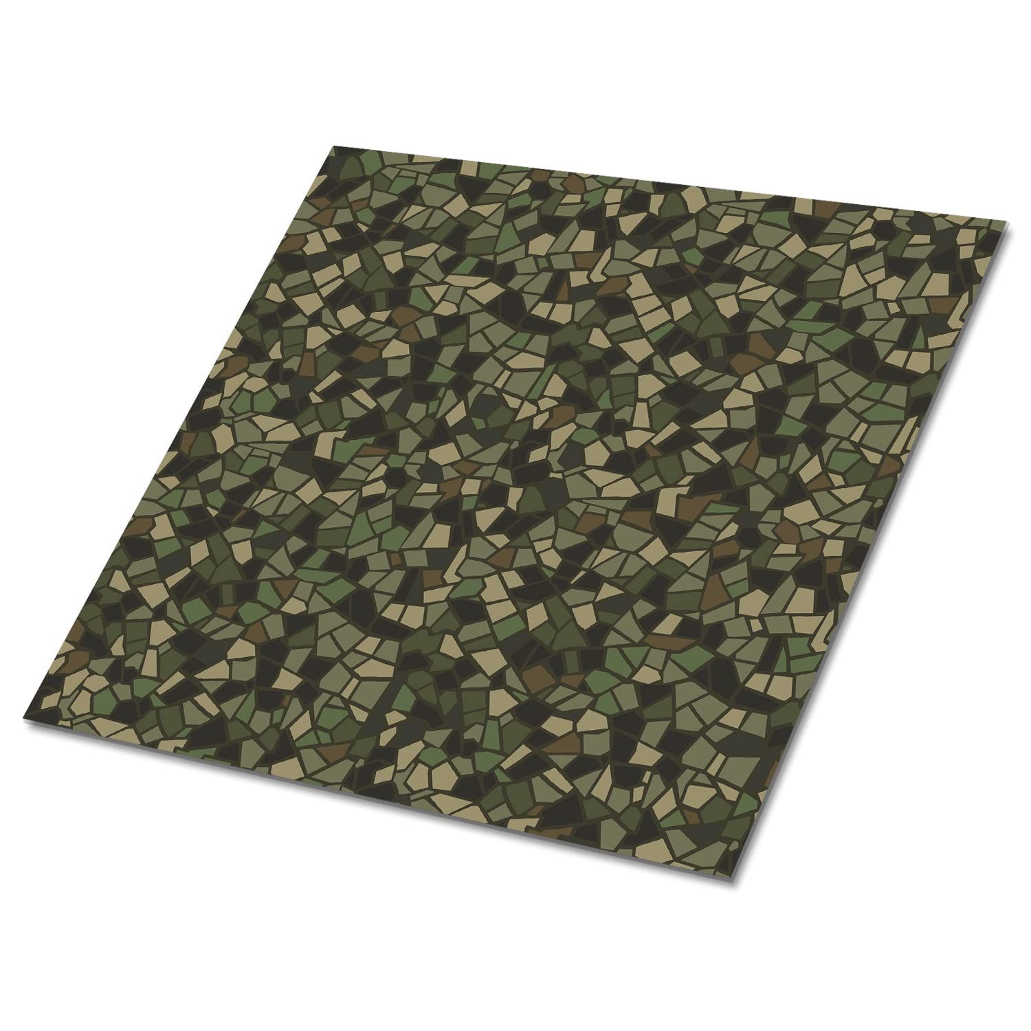 Azulejos autoadhesivos para cubrir azulejos viejos Decormat PVC 9 piezas 30x30cm mosaico militar