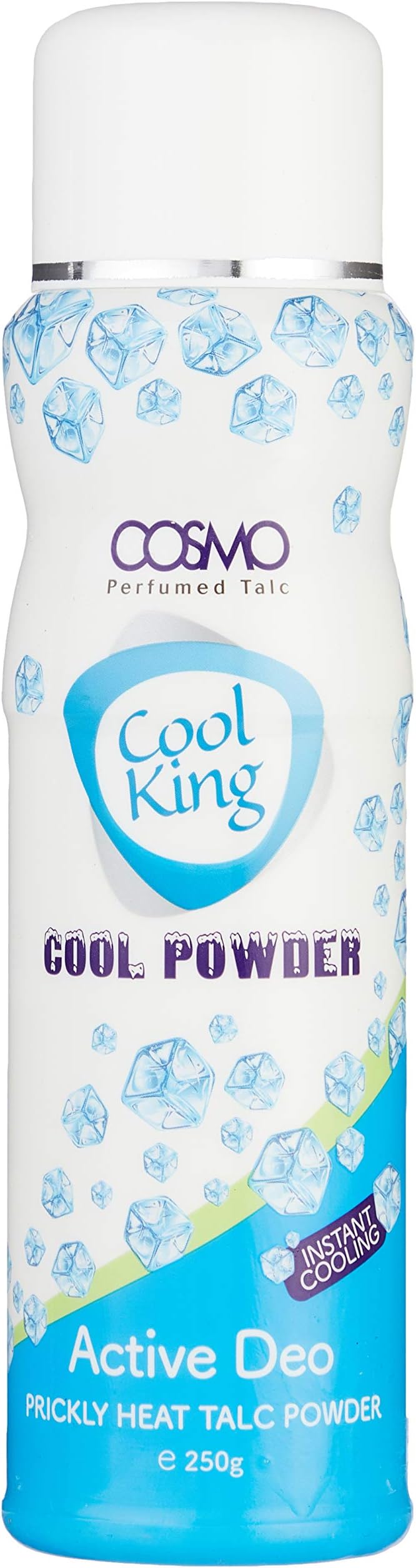 CD COSMO DESIGNS Cool King Active Deo Perfumed Prickly Heat Talc Powder 250G, Cool Powders, Sweat Free